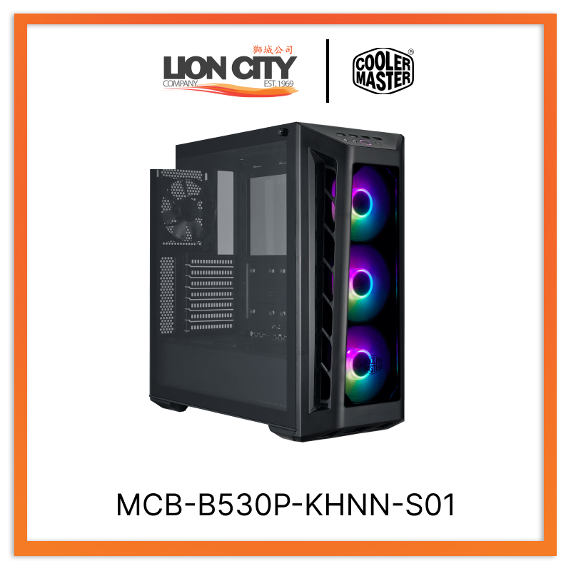 Cooler Master MCB-B530P-KHNN-S01 CM MASTERBOX MB530 ARGB ATX Case With 3 T.G - Lion City Company