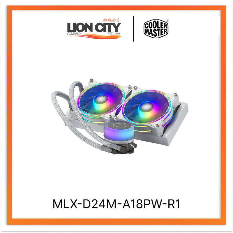 Cooler Master MLX-D24M-A18PW-R1 CM MASTERLIQUID ML240 ILLUSION ARGB ARGB WHITE (3Y) - Lion City Company