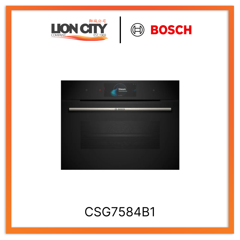 Bosch CSG 7584B1 45Cm Built-In Compact Oven With Steam Function