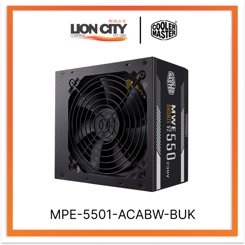 Cooler Master MPE-5501-ACABW-BUK CM MWE BRONZE 550W BRONZE 230v PSU V2 (5Y)
