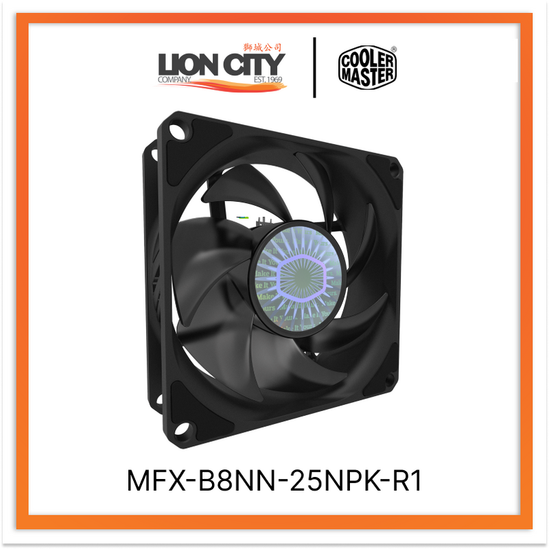 Cooler Master MFX-B8NN-25NPK-R1 CM SICKLEFLOW 80 PWM NON LED FAN (2Y) - Lion City Company