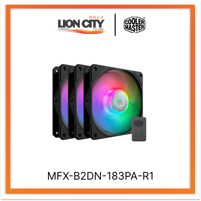 Cooler Master MFX-B2DN-183PA-R1 CM SICKLEFLOW 120 ARGB 3IN1 WITH CONTROLLER (2Y) - Lion City Company