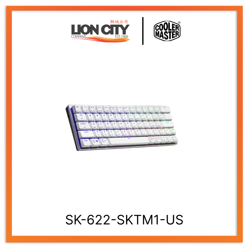 Cooler Master SK-622-SKTM1-US Cm Sk622 Rgb Mechanical Brown Bt Keyboard White (2y) - Lion City Company