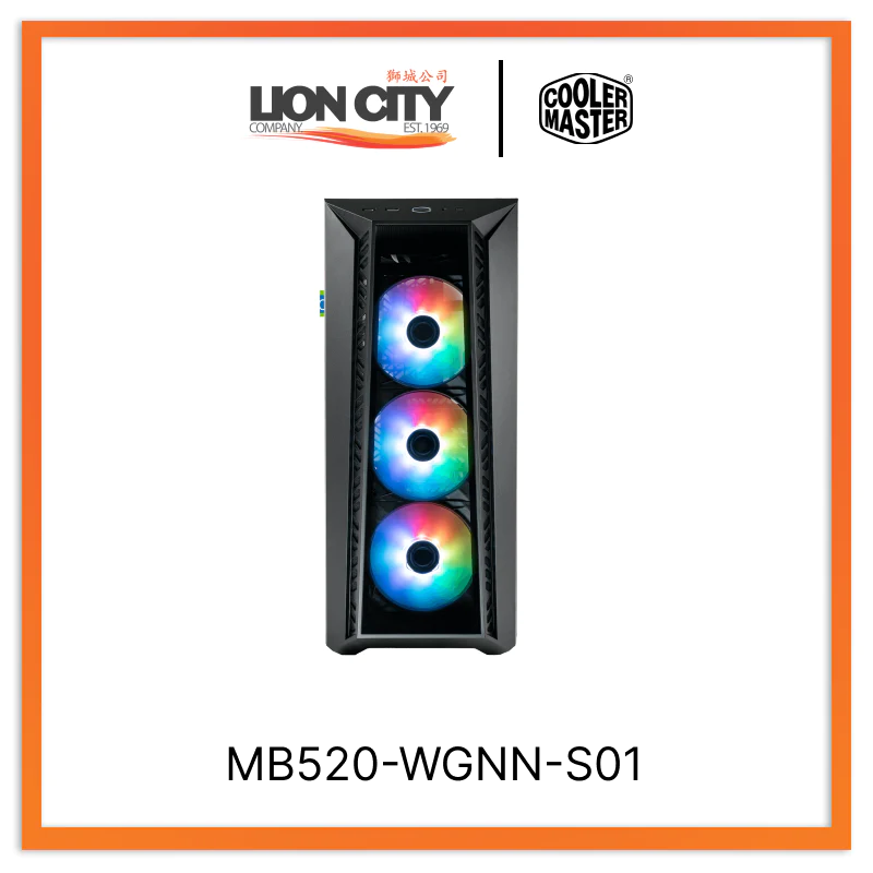 Cooler Master MB520-WGNN-S01 CM MASTERBOX 520 ARGB ATX CASE WITH T.G - WHITE