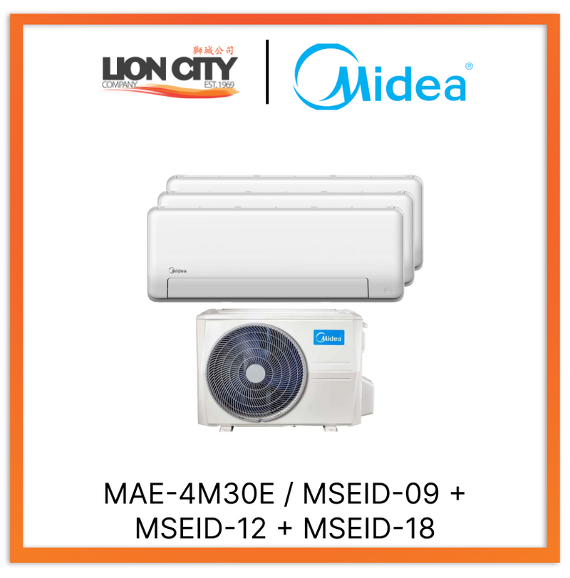 Midea System 3 Aircon (9K + 12K + 18K)