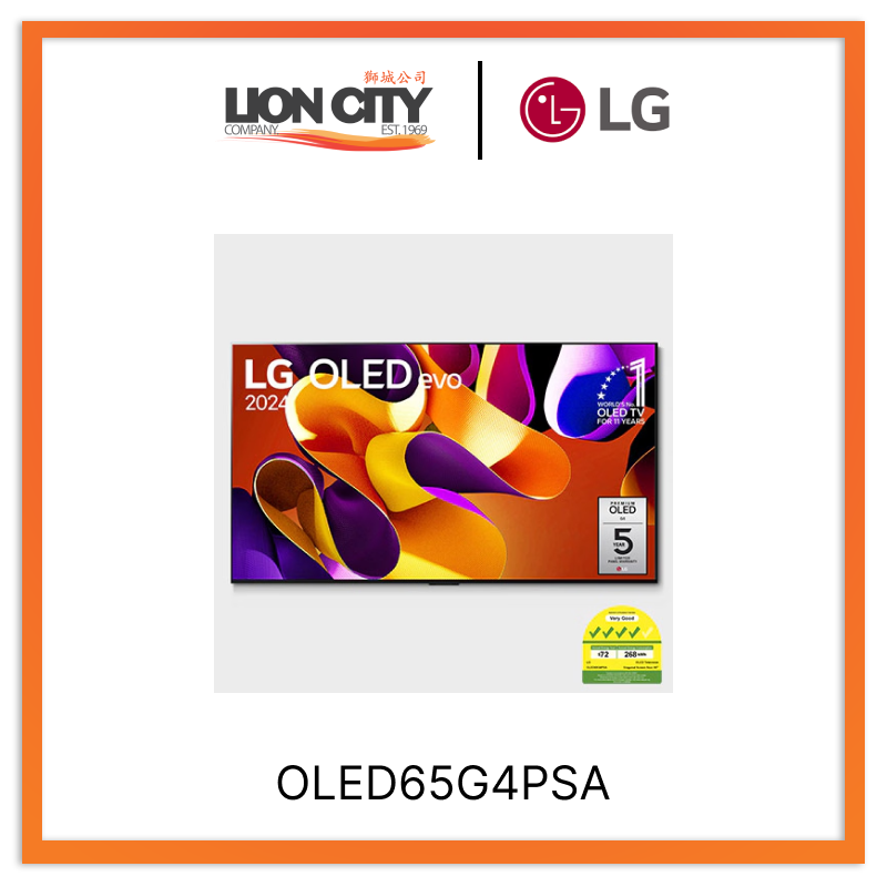 LG OLED65G4PSA OLED evo G4 65 inch TV 4K Smart TV