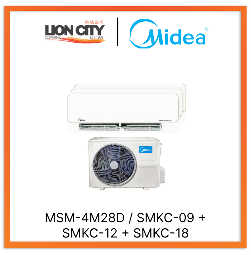 Midea Opal Pro System 3 Aircon (9K + 12K + 18K)