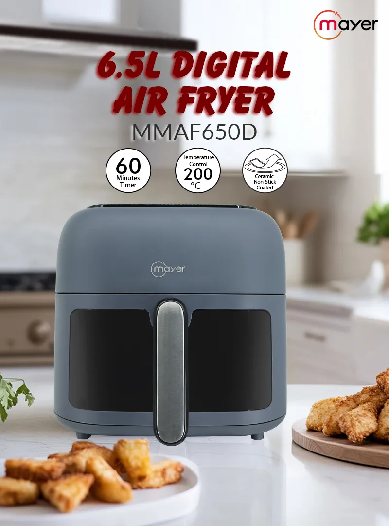 Mayer MMAF650D Ceramic Digital Air Fryer 6.5L Premium Kitchen Appliance