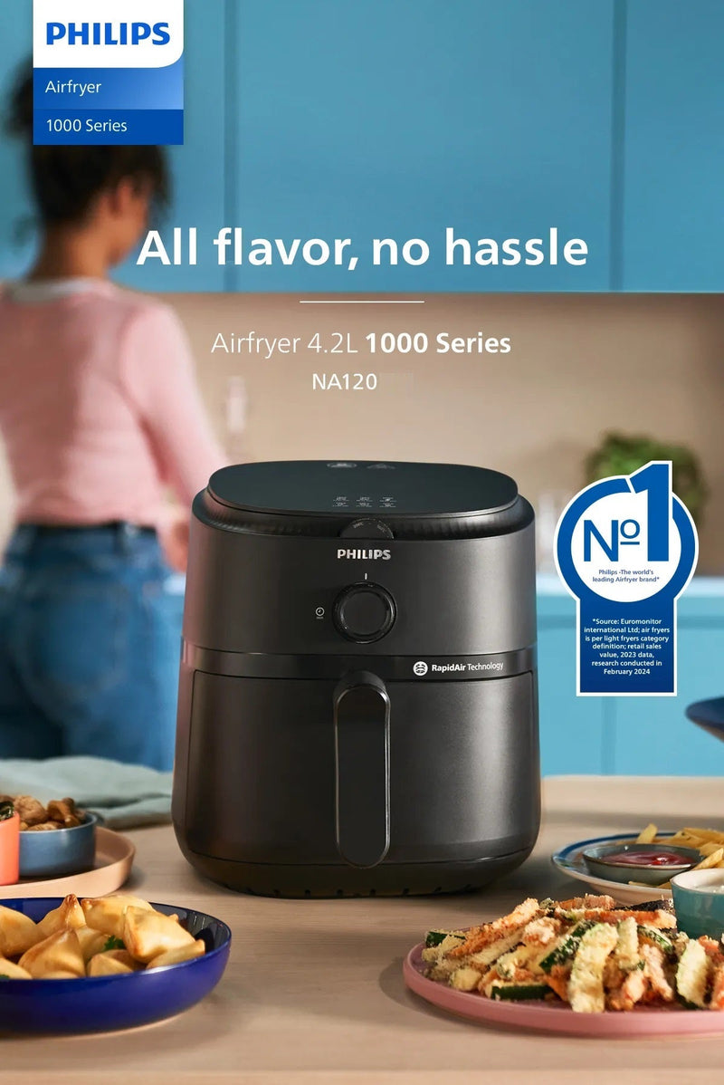 Philips NA120/09 12-in-1 Airfryer 4.2L RapidAir Energy-Efficient SmartApp