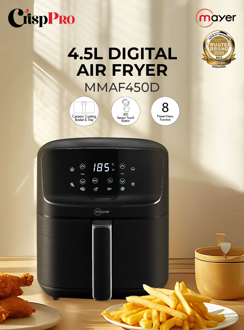 Mayer CrispPRO 4.5L Digital Air Fryer with Ceramic Basket
