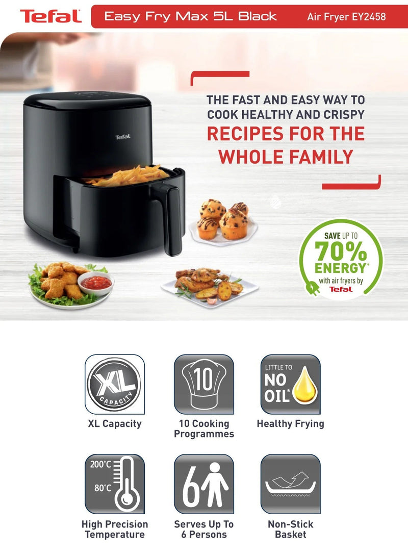 Tefal EY2458 Easy Fry Max 5L Digital Air Fryer