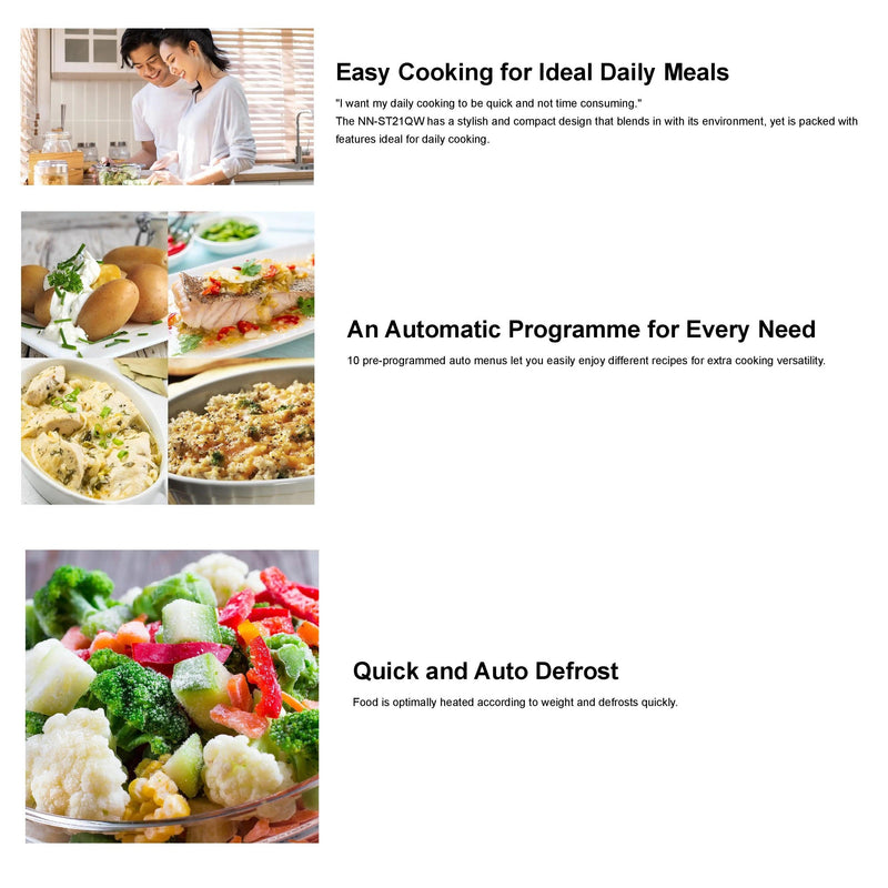 Panasonic 20L Solo Microwave Oven with Auto Defrost