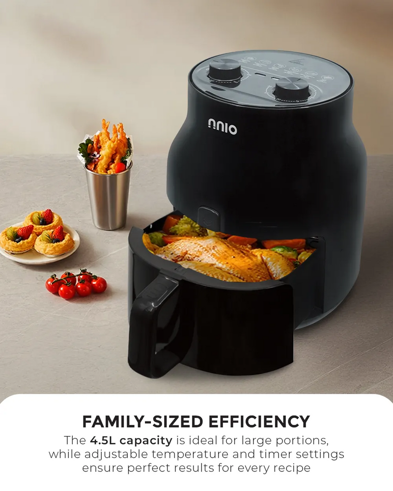 NNIO 4.5L Digital Air Fryer with 1400W Rapid Cooking