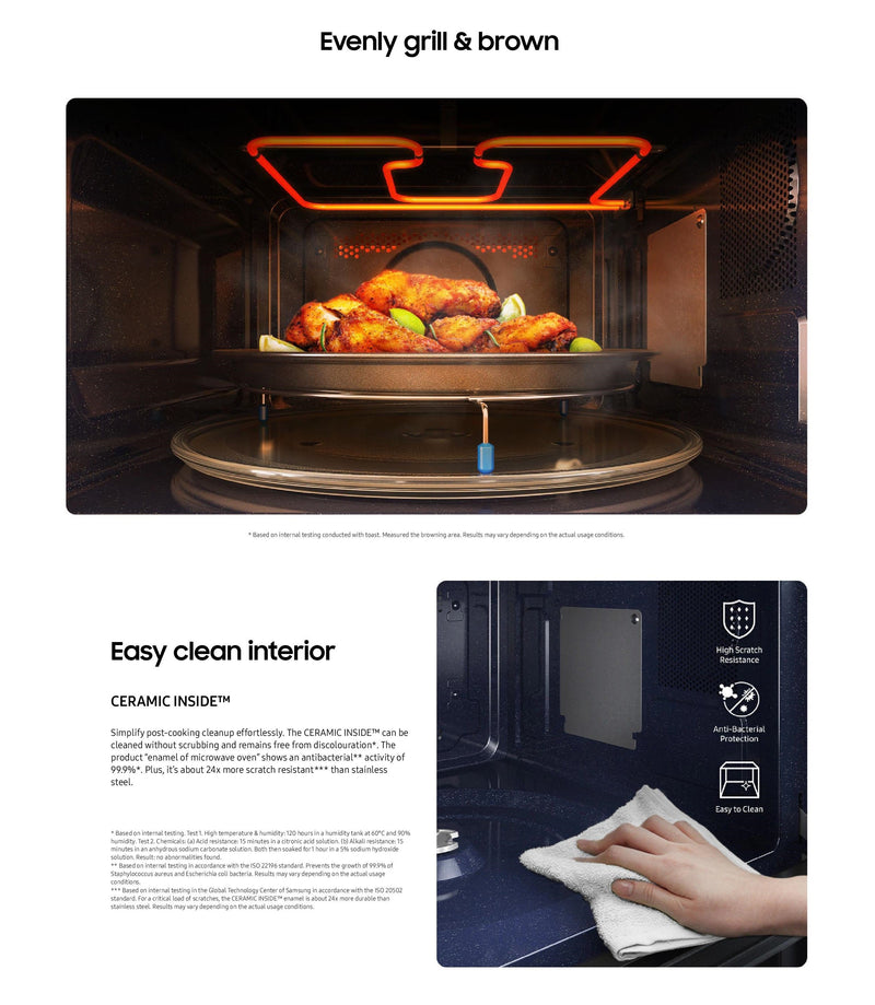 Samsung Bespoke 32L Smart Convection Microwave with Wi‑Fi Control