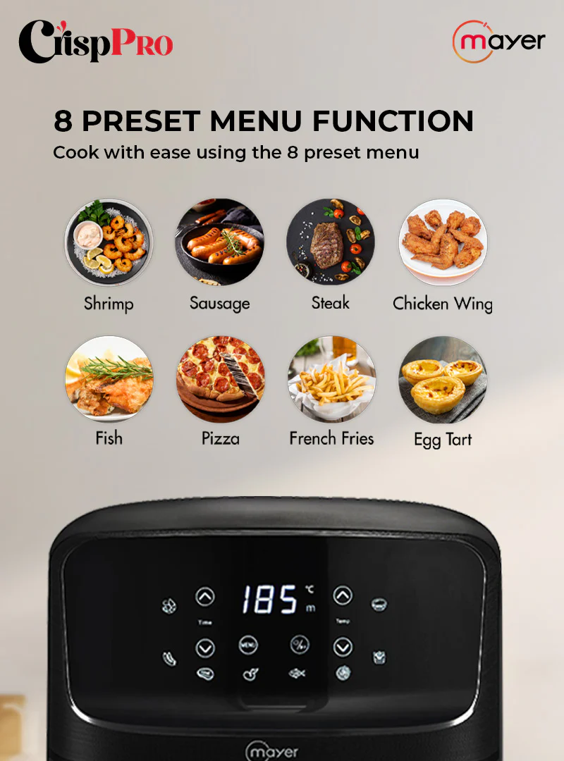 Mayer CrispPRO 4.5L Digital Air Fryer with Ceramic Basket