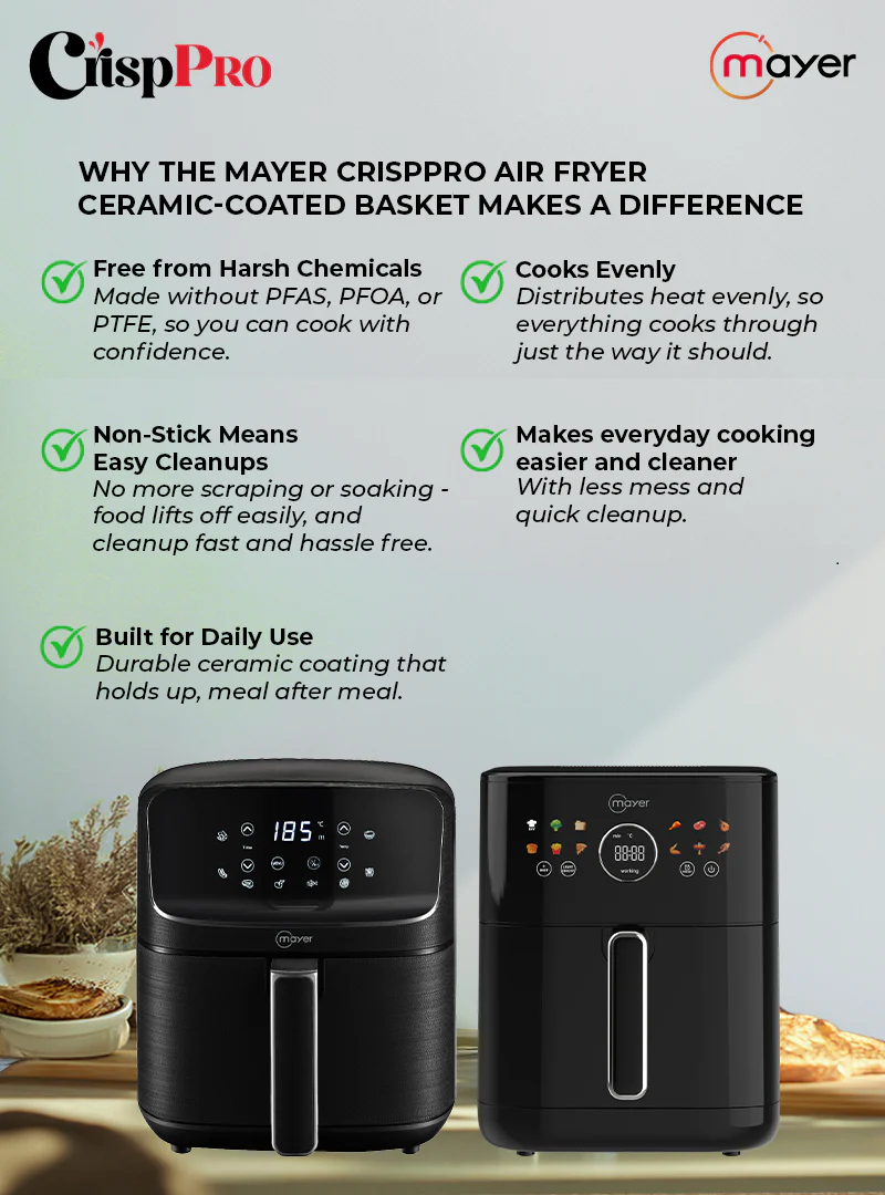 Mayer CrispPRO 4.5L Digital Air Fryer with Ceramic Basket