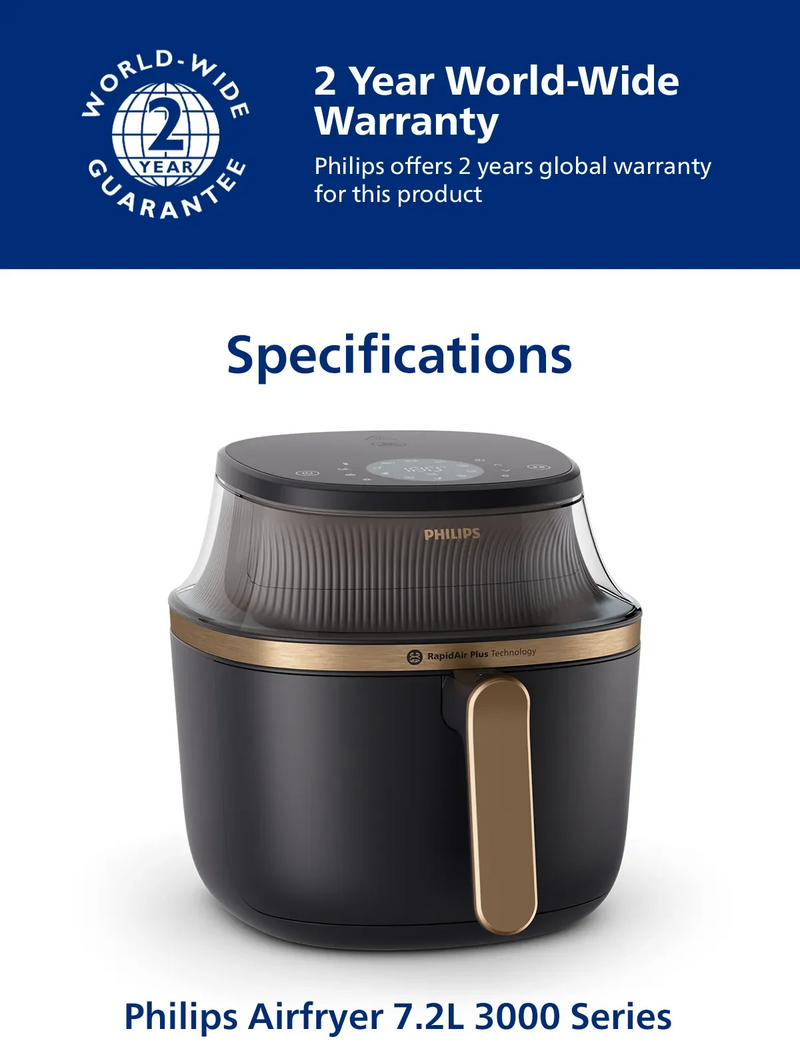 Philips NA342/09 7.2L Air Fryer with RapidAir Plus Technology