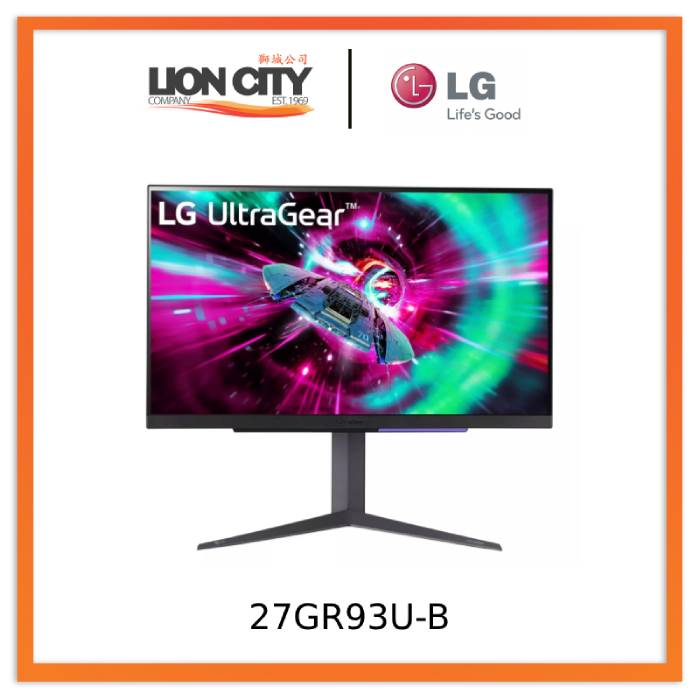 LG 27GR93U-B 27" UltraGear™ UHD 1ms 144Hz Gaming Monitor with NVIDIA® G-SYNC® Compatible