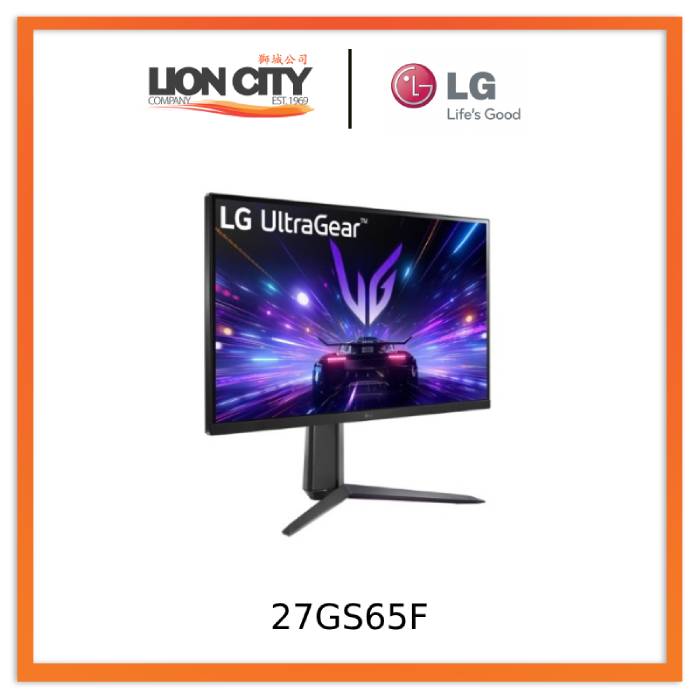 LG 27GS65F-B 27" UltraGear™ FULL HD Gaming Monitor 180Hz Refresh Rate OnScreen Control AMD FreeSync™