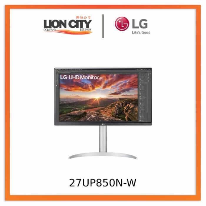LG 27UP850N-W 27” IPS 4K UHD VESA HDR400 Monitor with USB Type-C