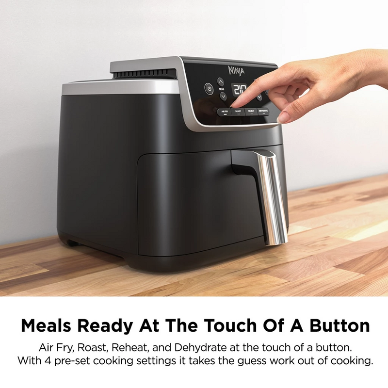 Ninja AF141 Air Fryer Pro 4.7L AirCrisp Technology with 4 Programmable Settings