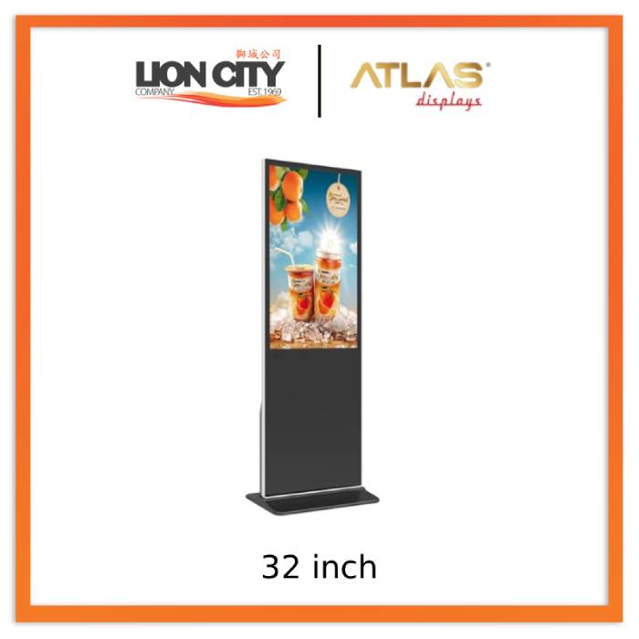 Atlas 32" Outdoor Floor Standing Advertising Player