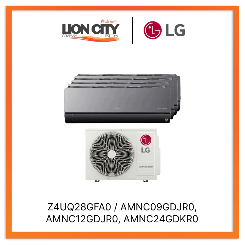 LG Artcool+ System 4 Wifi Aircon (9K X2 + 12K + 24K) & Free Installation