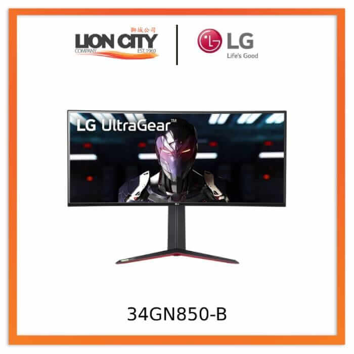 LG 34GN850-B 34'' 21:9 Curved UltraGear™ QHD 1ms Gaming Monitor with 144Hz