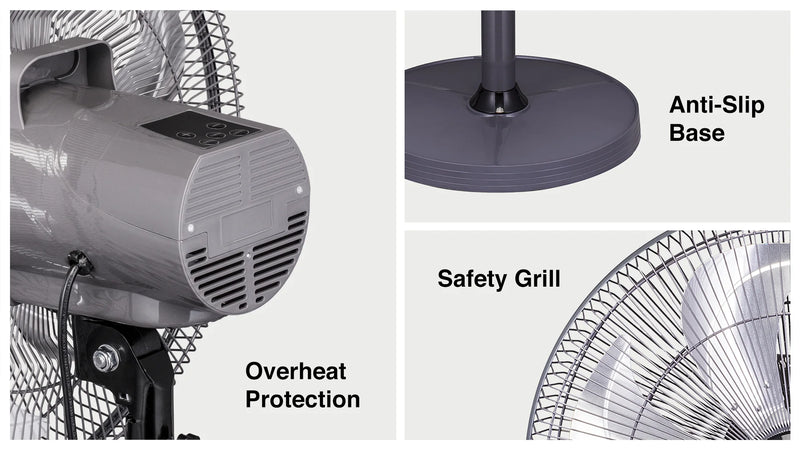 EuropAce EPF7186EDCR 18” DC Power Fan with Remote Control