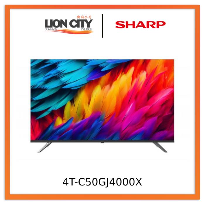 Sharp 4T-C50GJ4000X 50 Inch 4K Easy Smart TV