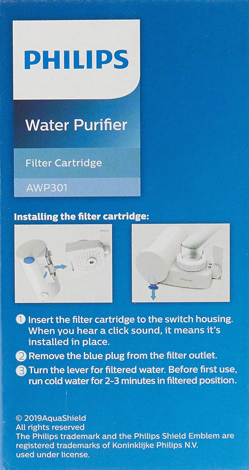 Philips AWP301/90 On-Tap Water Purifier Replacement Cartridge for Clean Water