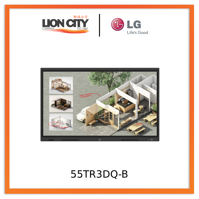 LG 55TR3DQ-B 55" CreateBoard In-Built IR Touch with Embedded Writing Solution