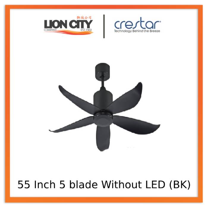 Crestar Valueair 3/5 Blade 40/46/48/55 Inch Ceiling Fan With Led Light and Remote Control