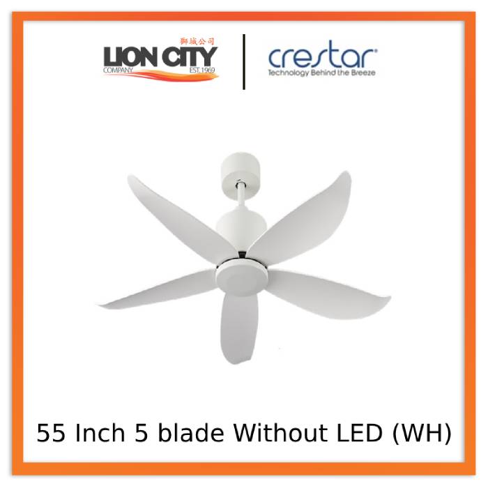 Crestar Valueair 3/5 Blade 40/46/48/55 Inch Ceiling Fan With Led Light and Remote Control