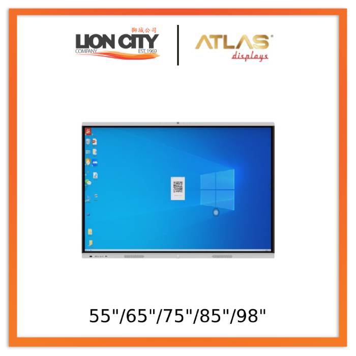 Atlas Interactive Whiteboard 3840*2160 With the Wall-mounted Bracket Android 13.0 4+32G Windows I5 4th GEN 4+128 "Contact for Price"