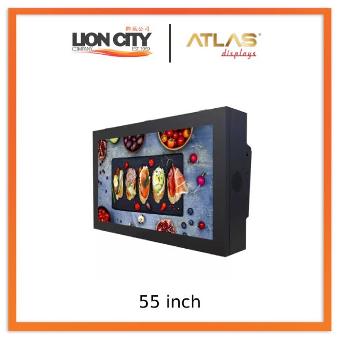 Atlas 55 inch Outdoor Waterproof Wall-mounted Advertising Player