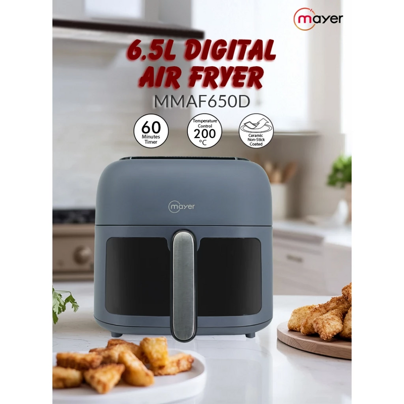 Mayer MMAF650D Ceramic Digital Air Fryer 6.5L Premium Kitchen Appliance