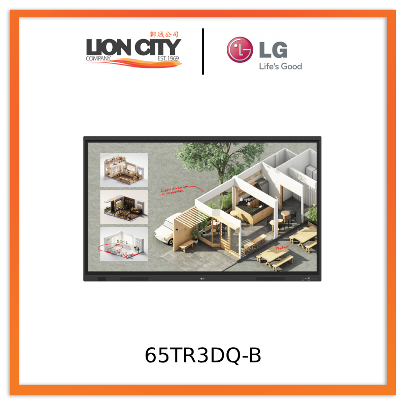 LG 65TR3DQ-B 65" CreateBoard In-Built IR Touch with Embedded Writing Solution