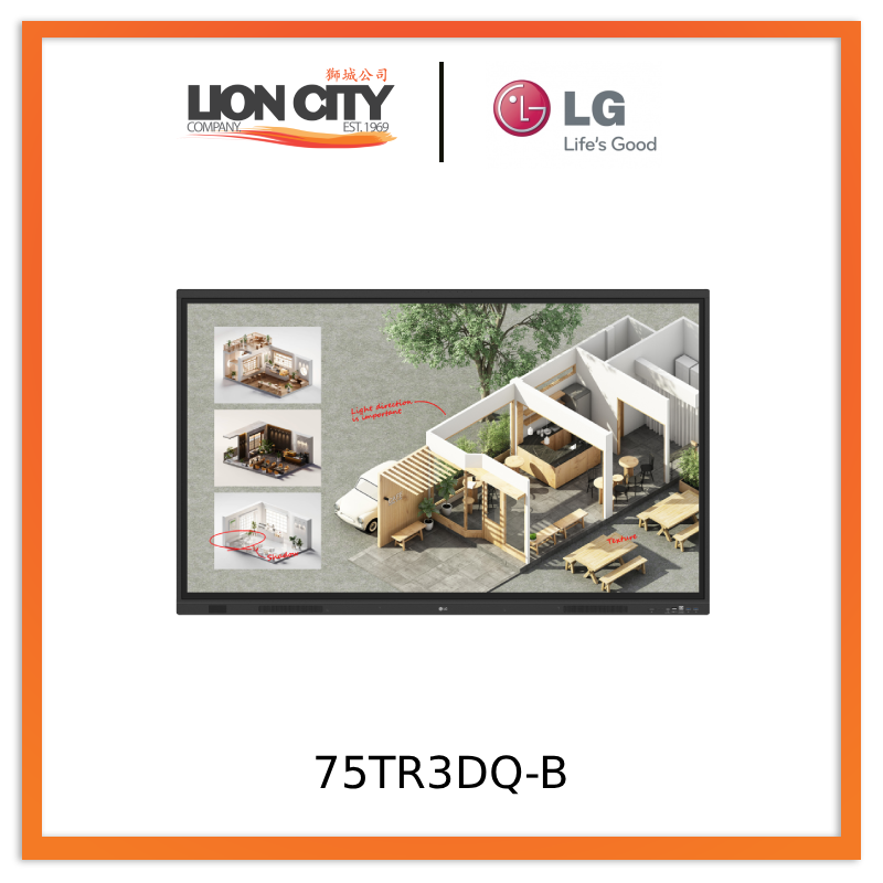 LG 75TR3DQ-B 75" CreateBoard In-Built IR Touch with Embedded Writing Solution