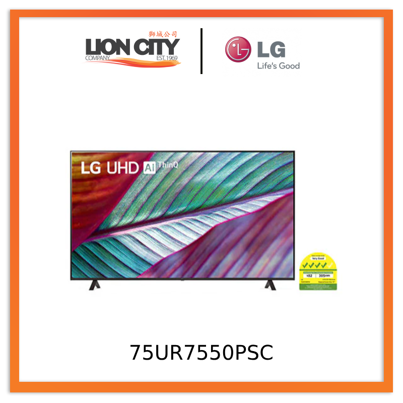 LG 75UR7550PSC UHD UR75 75" 4K Smart TV, 2023