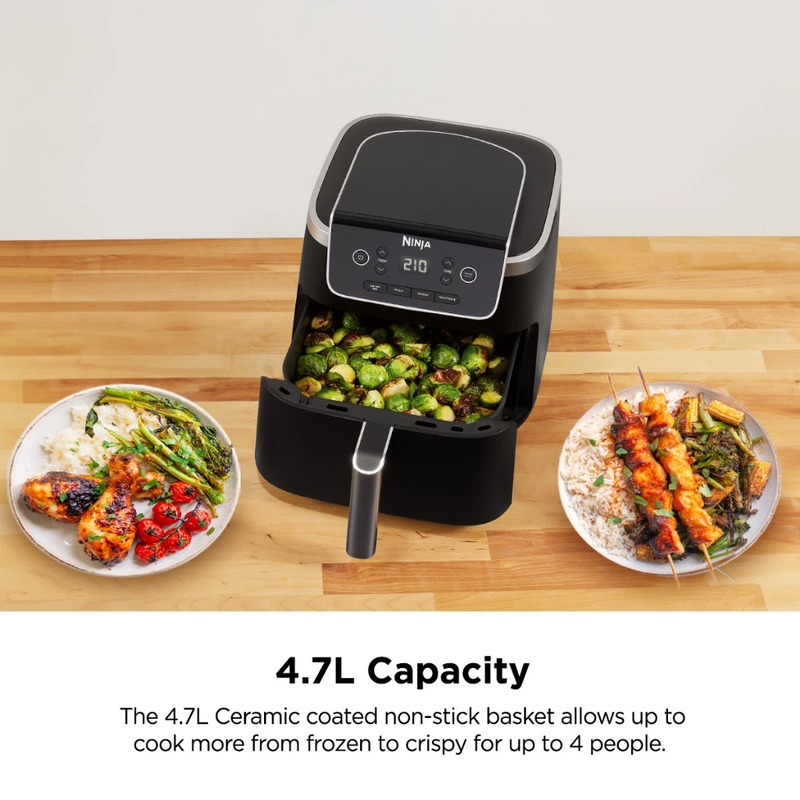 Ninja AF141 Air Fryer Pro 4.7L AirCrisp Technology with 4 Programmable Settings