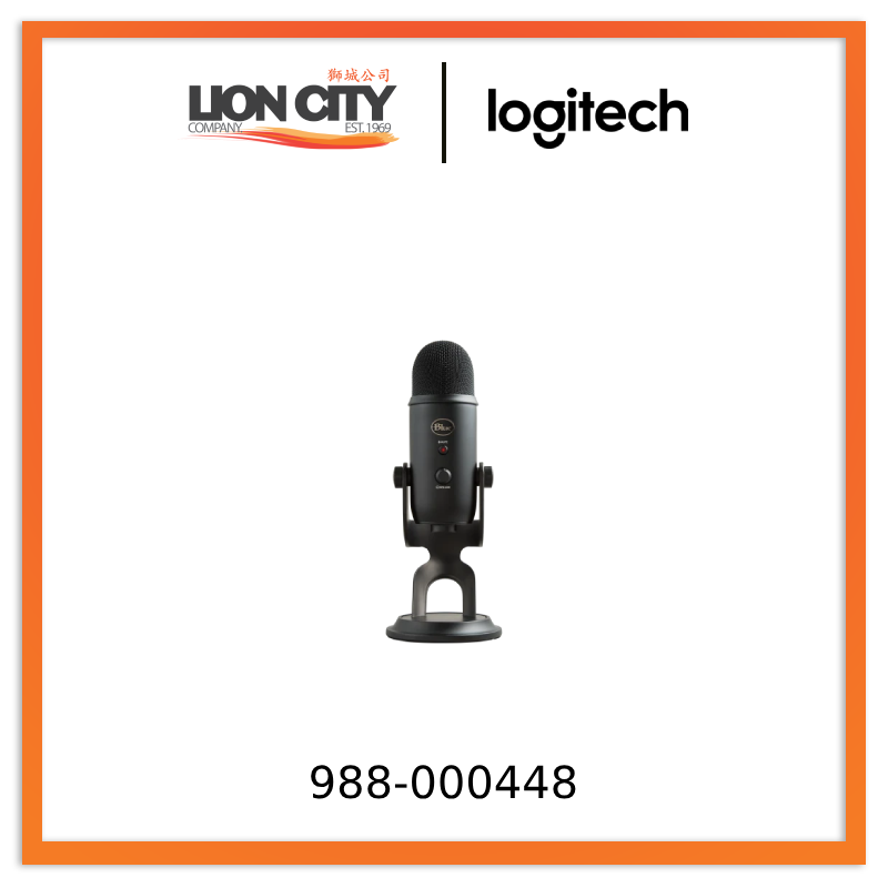 Logitech Blue Yeti USB Microphone for Recording, Streaming, Gaming, Podcasting on PC and Mac, Condenser Mic for Laptop/PC