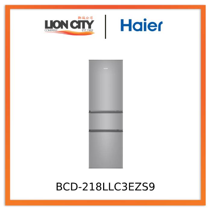 Haier BCD-218LLC3EZS9 3 Doors Refrigerator 218L Silver 1Yr Warranty Commercial Use