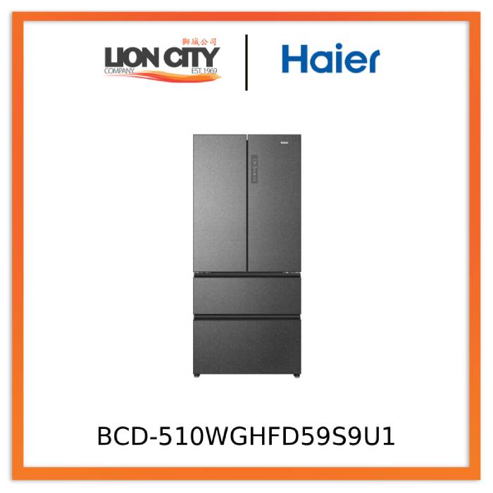 Haier BCD-510WGHFD59S9U1 510L French Multi-Door Refrigerator Air-Cooled Inverter Star Silver