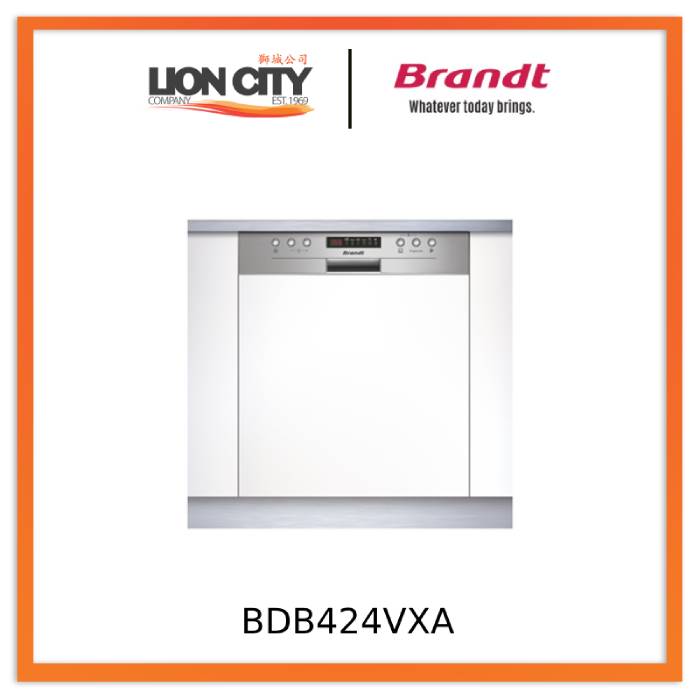 Brandt BDB424VXA 60cm Semi Integrated Built-in Vortex Dishwasher