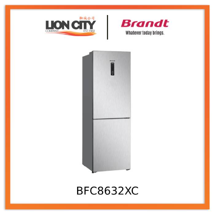 Brandt BFC8632XC 314L 2-Bottom Freezer Fridge