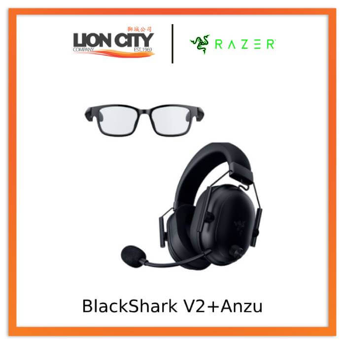 Razer BlackShark V2 HyperSpeed Wireless Ultra-Lightweight Esports Headset + Razer Anzu Smart Glasses
