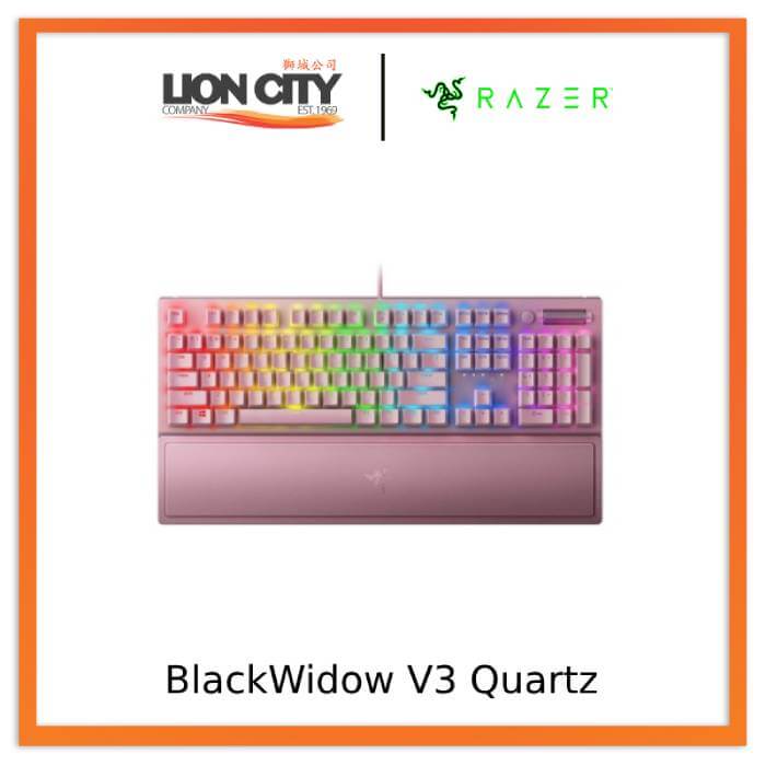 Razer BlackWidow V3 Quartz Edition (Green switch) — Mechanical Gaming Keyboard with Razer Chroma RGB
