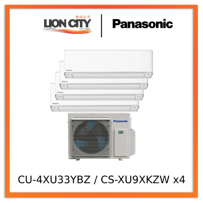 Panasonic CU-4XU33YBZ / CS-XU9XKZW x4 Xu System 4 Aircon (9k X4)
