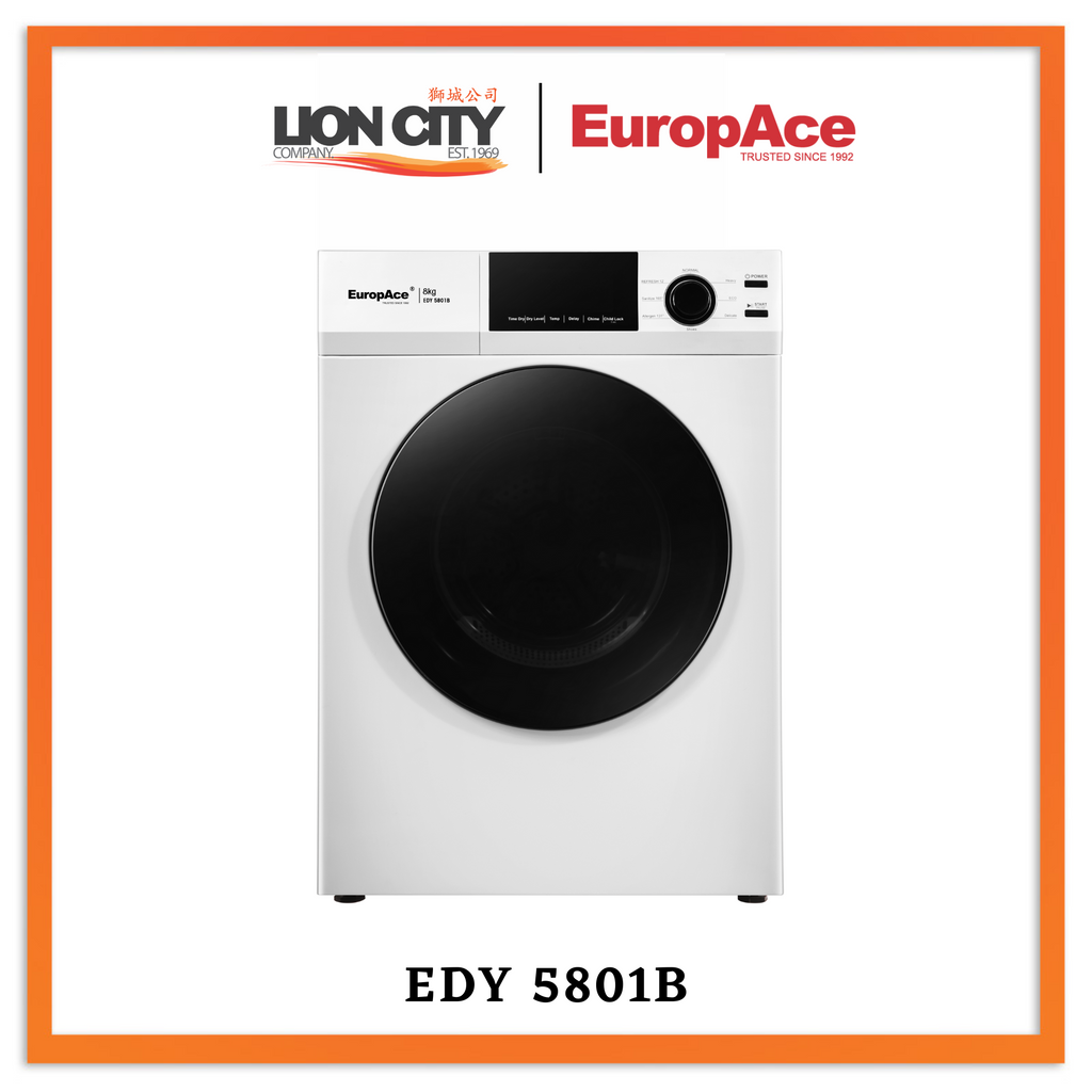 EuropAce EDY5801B 8kg Vented Dryer EDY 5801B